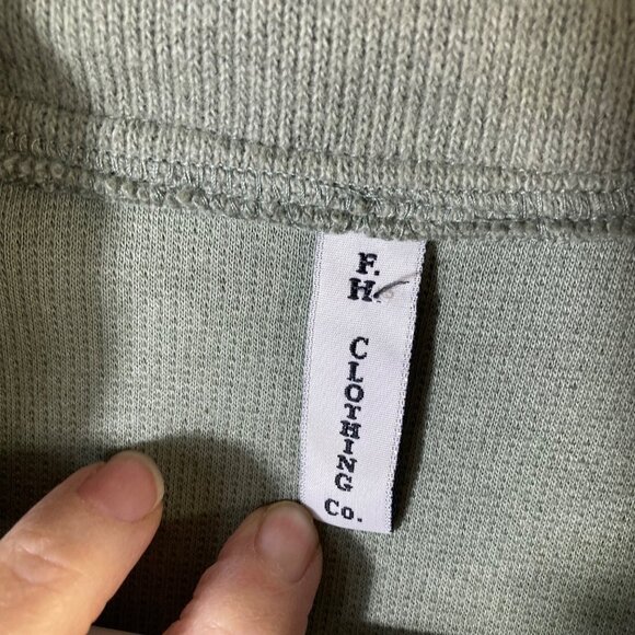 Womens FH Clothing Co Sweater Vest Soft Cotton Zip Green M Cotton Pockets Side S - Picture 7 of 9